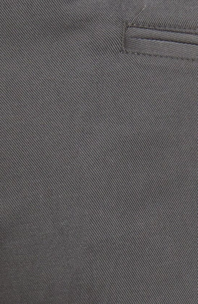 Berle Flat Front Stretch Brushed Twill Pants In Grey