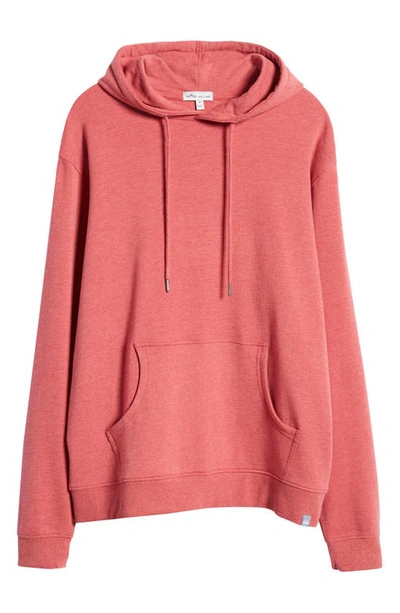 Shop Peter Millar Lava Wash Cotton Blend Hoodie In Cape Red