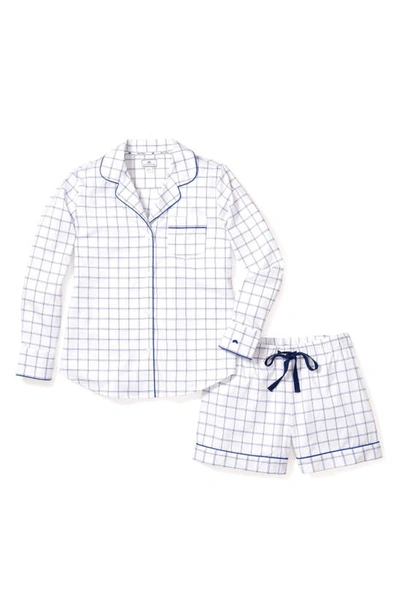 Shop Petite Plume Nantucket Tattersall Short Pajamas In White