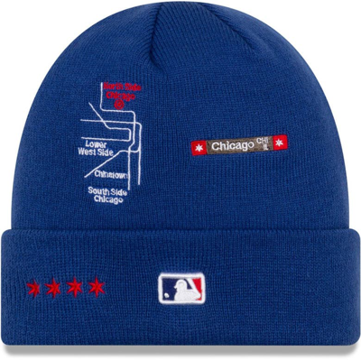 Shop New Era Royal Chicago Cubs 2016 World Series City Transit Cuffed Knit Hat
