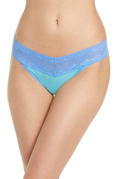 Shop Natori Bliss Perfection Thong In Lake/ Pool