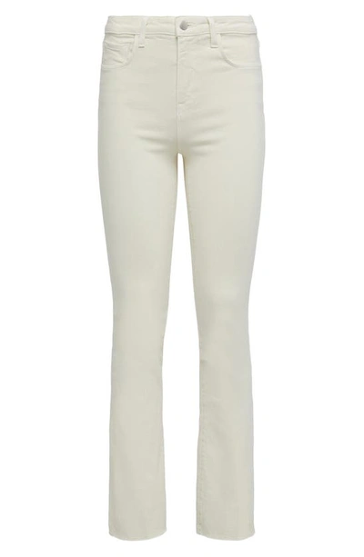 Shop L Agence Ruth High Rise Straight Leg Jeans In Vintage White