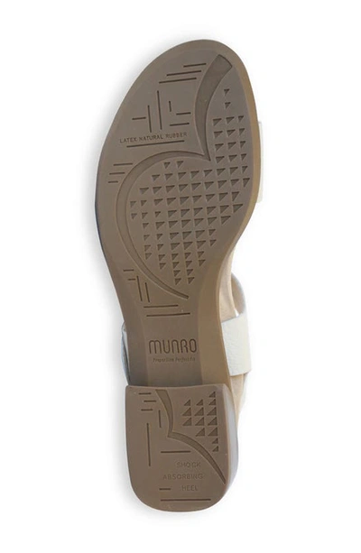 Shop Munro Cleo Sandal In Cream Leather