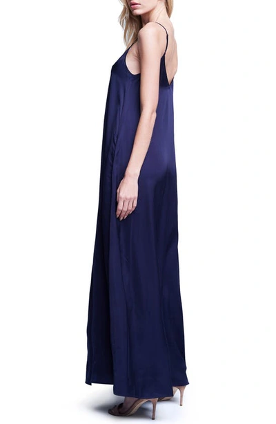 Shop L Agence Hartley Trapeze Slipdress In Midnight