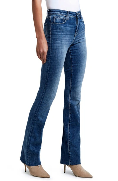Shop L Agence Ruth High Waist Raw Hem Straight Leg Jeans In Mesa
