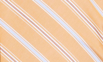 Shop Aknvas Colette Stripe Ruched Crop Top In Caramel Stripe