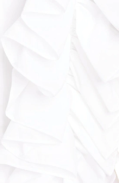 Shop Aknvas Blaire Ruffle Sleeveless Top In Pearl White
