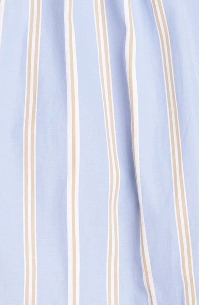 Shop Aknvas Fiona Stripe Rope Tie Cotton Tunic Shirt In Light Blue Stripe