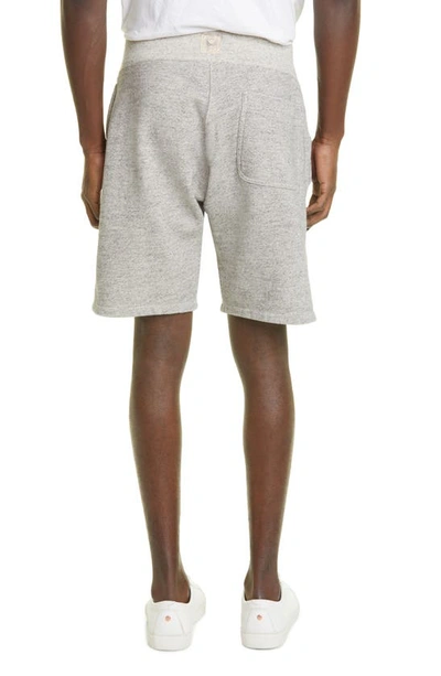 Shop Double Rl Cotton Blend Fleece Sweat Shorts In Athletic Grey Heather