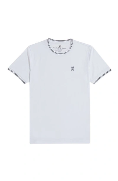 Shop Psycho Bunny Tipped Crewneck T-shirt In White