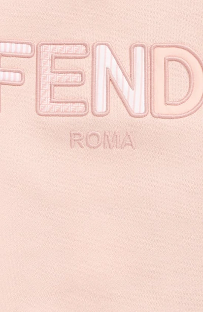 Shop Fendi Kids' Logo Appliqué Sweatshirt In Pink