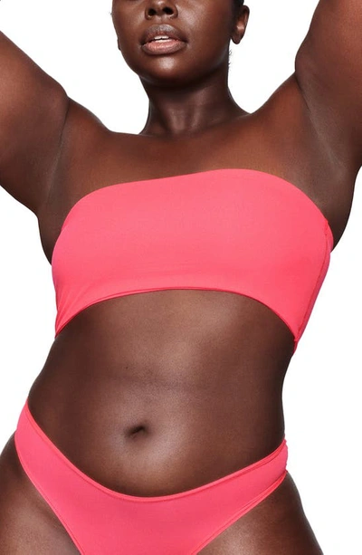 Shop Skims Fits Everybody Bandeau Bralette In Ultra Pink