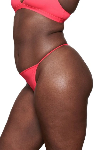 Shop Skims Fits Everybody T-string Thong In Ultra Pink