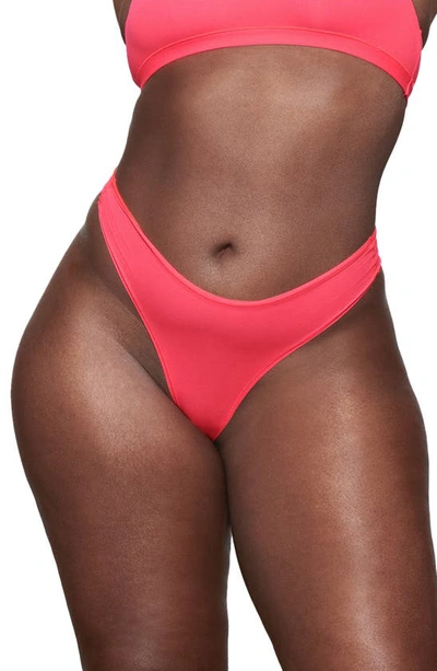 Shop Skims Fits Everybody Thong In Ultra Pink