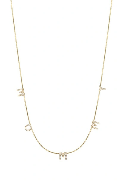 Shop Bony Levy Classic Initial Personalized Diamond Charm Necklace In 18k Yellow Gold - 5 Charms