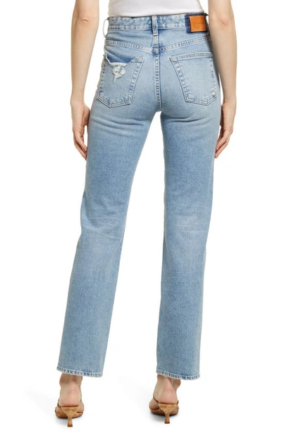 Shop Ag Alexxis High Waist Straight Jeans In 23 Years Facade Patched