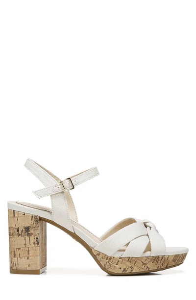 Shop Lifestride Lucky Block Heel Platform Sandal In Bone