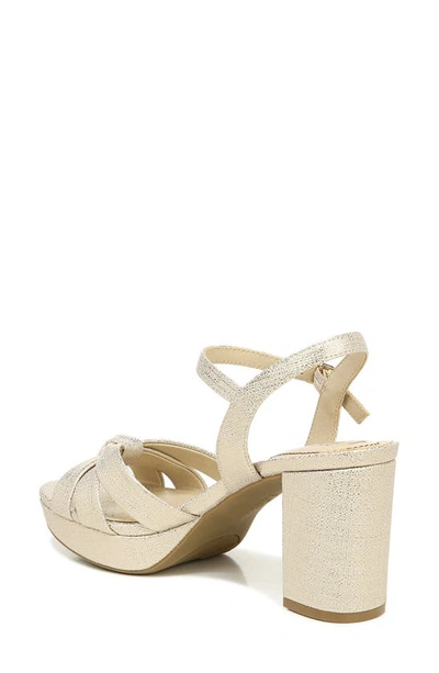 Shop Lifestride Lucky Block Heel Platform Sandal In Platino