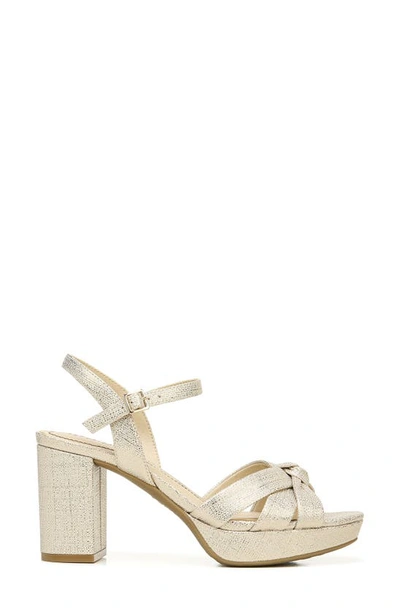 Shop Lifestride Lucky Block Heel Platform Sandal In Platino