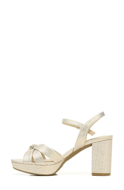 Shop Lifestride Lucky Block Heel Platform Sandal In Platino