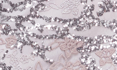 Alex Evenings Embellished-lace Embroidered Illusion Gown & Shawl In Wisteria