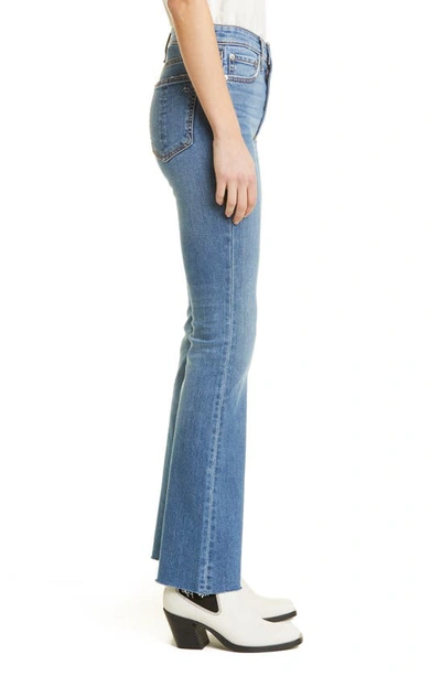 Rag & Bone Nina High-rise Flared Stretch-denim Jeans In Med Blue