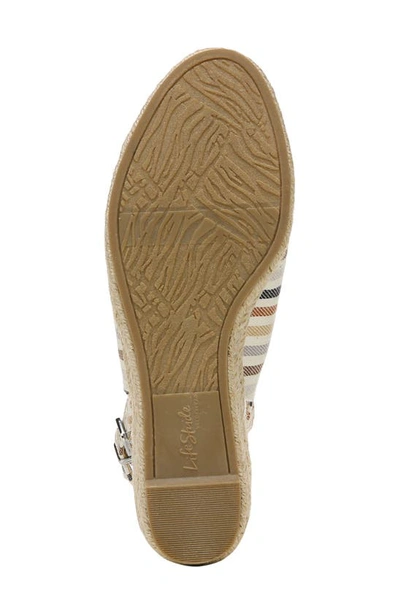 Shop Lifestride Keepsake Espadrille Wedge Sandal In Desert Stripe Fabric