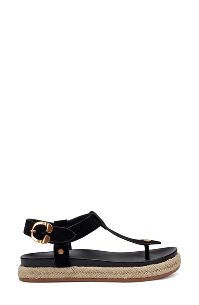 Shop Aerosoles Carmen T-strap Sandal In Black Suede