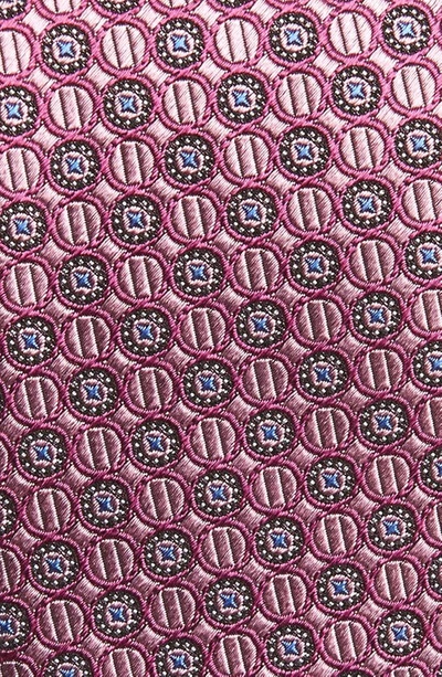 Nordstrom Neat Medallion Silk X-long Tie In Pink
