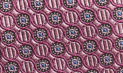 Nordstrom Neat Medallion Silk X-long Tie In Pink