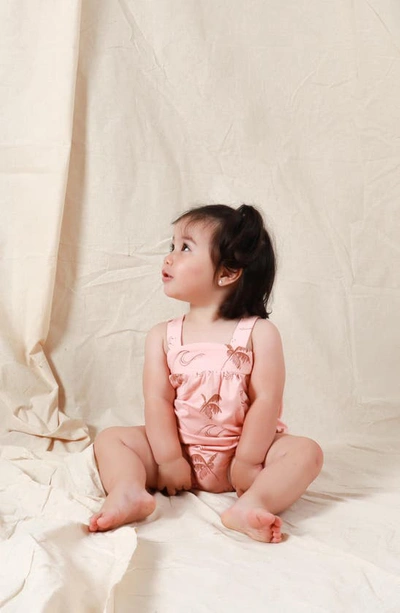 Tiny Tribe Summer Elements Romper In Pink