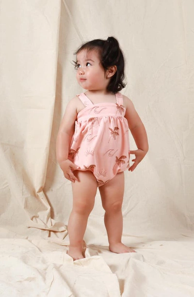Tiny Tribe Summer Elements Romper In Pink