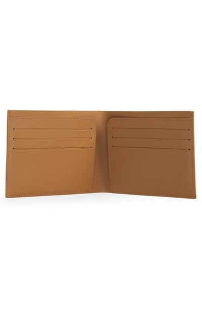 Shop Jil Sander Leather Pocket Wallet In 210 - Honey Brown