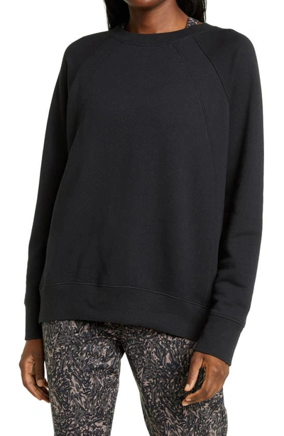 Shop Zella Drew Crewneck Sweatshirt In Black