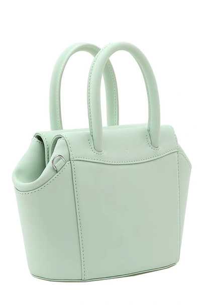 Shop Gu-de Bari Leather Top Handle Bag In Neo Mint