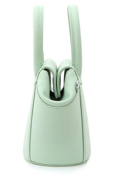 Shop Gu-de Bari Leather Top Handle Bag In Neo Mint