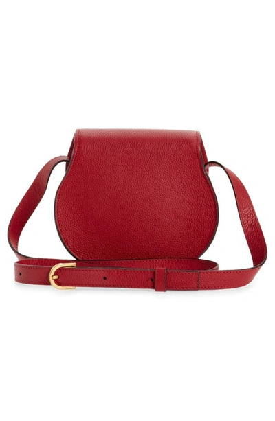 Shop Chloé Small Marcie Crossbody Bag In Smoked Red