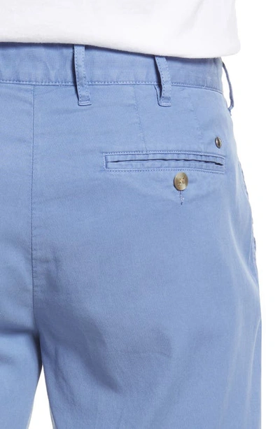 Shop Peter Millar Bedford Cotton Blend Shorts In Blue Surf