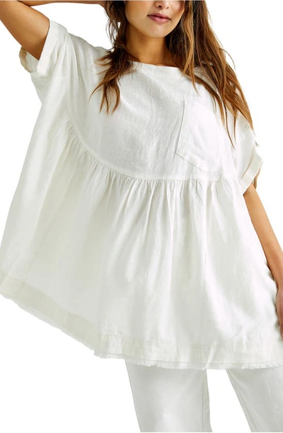 Shop Free People We The Free Moon City Ruffle Top In Ivory