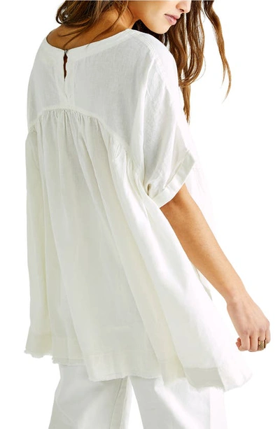Shop Free People We The Free Moon City Ruffle Top In Ivory