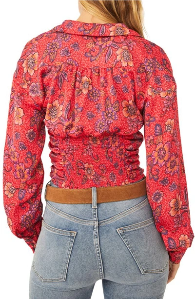 Shop Free People I Got You Print Crop Top In Ruby Combo