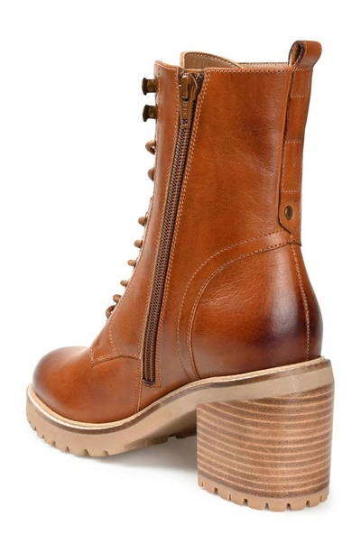 Shop Journee Signature Malle Lace-up Boot In Cognac