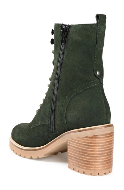 Shop Journee Signature Malle Lace-up Boot In Olive