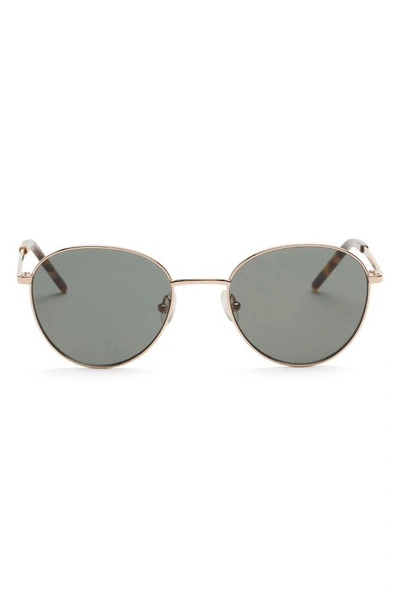 Shop Paige Jordan 49mm Round Sunglasses In Gold