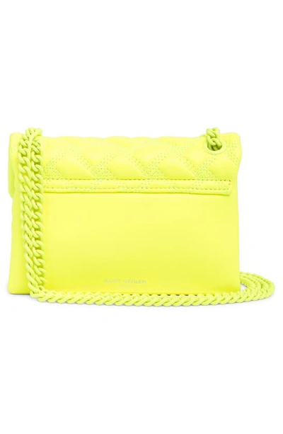 Shop Kurt Geiger Kensington Leather Mini Crossbody Bag In Yellow