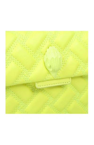 Shop Kurt Geiger Kensington Leather Mini Crossbody Bag In Yellow