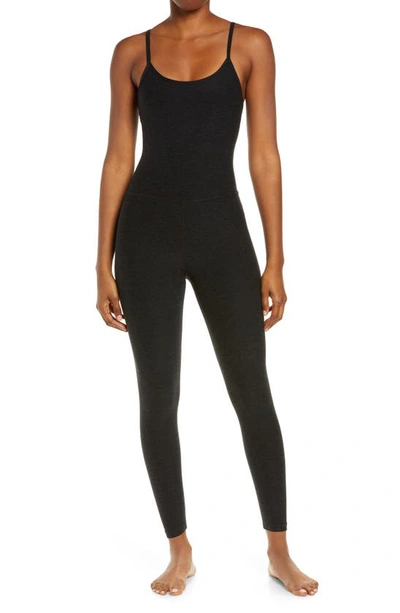 Shop Beyond Yoga Uplevel Space Dye Midi Jumpsuit In Darkest Night