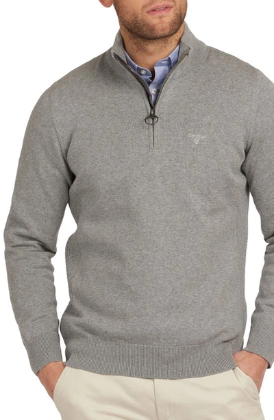 Barbour Tisbury Half Zip Sweater In Grey Marl | ModeSens