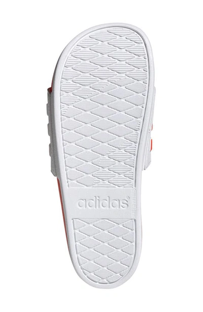 Shop Adidas Originals Adilette Comfort Slide Sandal In White/ White/ Core Black