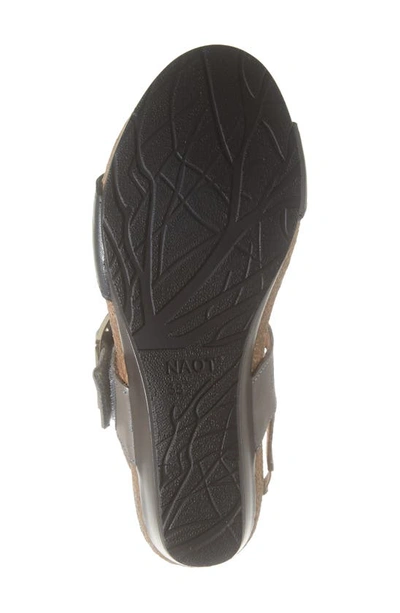 Shop Naot Dynasty Wedge Sandal In Soft Black/gray/ Beige
